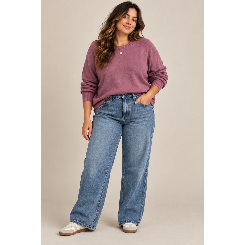 Torrid Raglan Crew Neck Sweater Mauve Pink Soft Knit Minimalist Plus Size 1